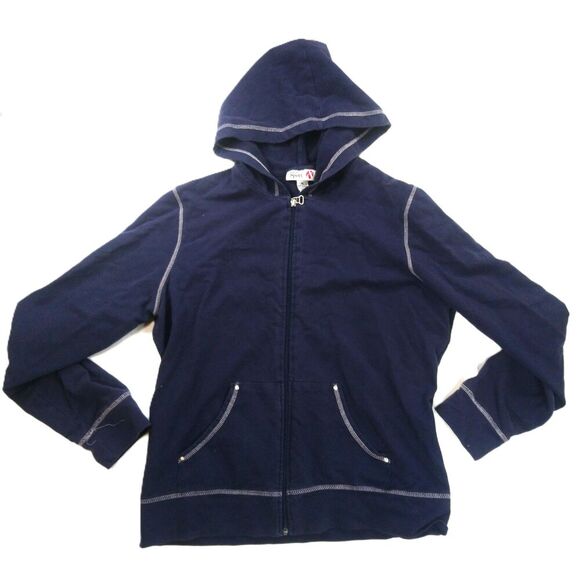 Sport Women's Zip Up Hoodie XL Navy Blue Fall Winter Casual - Picture 1 of 5